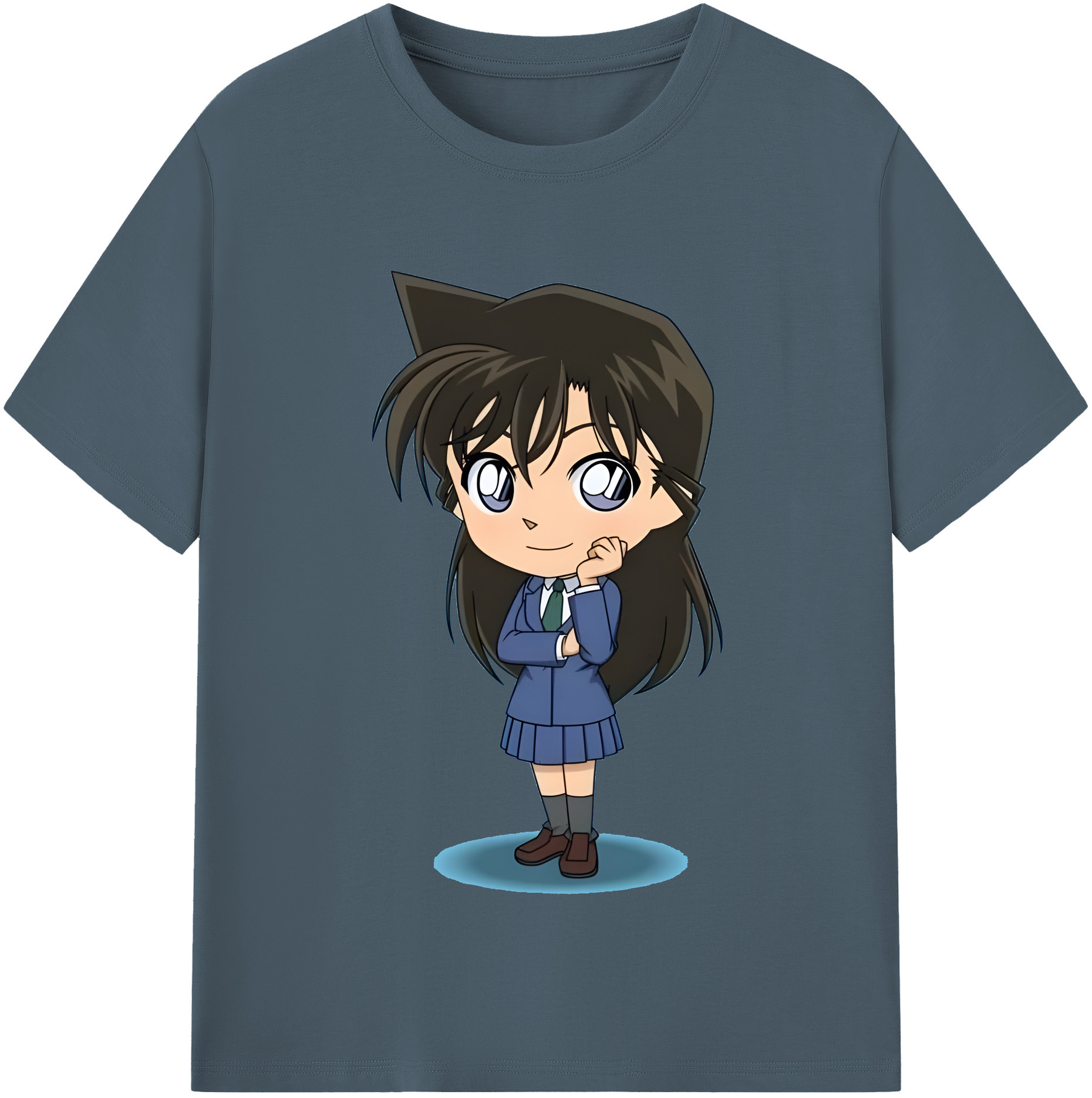 （画像用） 名探偵コナン 毛利 蘭 もうり らん、モーリ ラン Detective Conan Rachel Moore 綿100％半袖Tシャツ（フロントプリント）